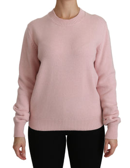 Maglia Pullover Girocollo In Cashmere Rosa-IT40/S