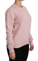 Maglia Pullover Girocollo In Cashmere Rosa-IT40/S