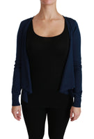 Maglia in cashmere con cardigan a maniche lunghe blu-IT38/XS