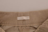 Pantaloni Bootcut in cotone beige-IT38/XS