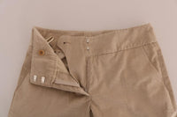 Pantaloni Bootcut in cotone beige-IT38/XS