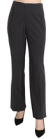 Pantaloni in cotone elasticizzato a righe nere Pantaloni-IT42/M