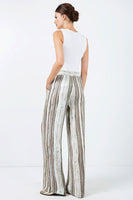 CONQUISTA FASHION - Original Wide Leg Striped Pants With Drawstring Waist