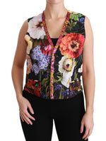 Gilet senza maniche floreale multicolore Gilet-IT40/S