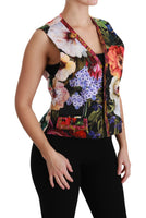 Gilet senza maniche floreale multicolore Gilet-IT40/S