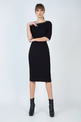 CONQUISTA FASHION - Original Elbow Sleeve Straight Fitted Dress