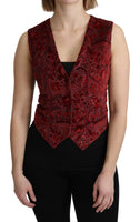 Gilet Bordeaux Broccato Gilet Cotone Top-IT40/S