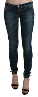 Jeans skinny a vita bassa lavati blu-W29