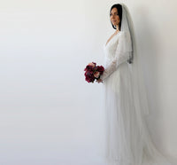 BLUSHFASHION - Original Dots Tulle Wedding Veil #4019