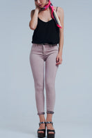 Q2 - Original Reversible Animal Print Pink Jeans