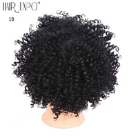 8inch Short Kinky Curly Synthetic Hair Bun Drawstring Ponytail Afro Puff Chignon Hair Pieces for Women Updo Clip Hair Extension