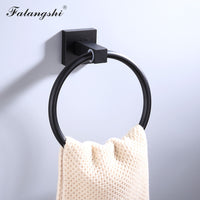 Aluminum Bathroom Accessories Black Towel Rack Towel Ring Hair Dryer Holder Wall Mounted Toilet Paper Holder Soap Basket WB8813