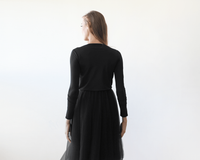 BLUSHFASHION - Original Black Maxi Tulle Dress  #1066