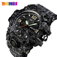 SKMEI Luxury Denim Style Sports Watches Men Fashion Digital Quartz Watch Waterproof Casual Military Wrist Watch Clock Relogio