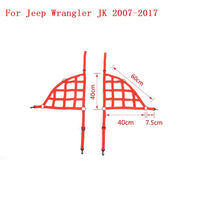 SHINEKA for Jeep Wrangler JK JL 2007-2020+ Car Trunk Roof Luggage Carrier Cargo Basket Trail Net for Wrangler JK JL Accesorries