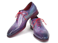 Paul Parkman Men's Wingtip Oxfords Goodyear Welted Purple (ID#87PRP11)