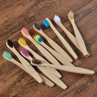 10PC Kids Soft Bristles Bamboo Toothbrush Eco Friendly Childrens Toothbrushes Biodegradable Plastic-Free Oral Care Tooth Brush