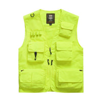 Outdoor Men's Tactical Fishing Vest Jacket Man Safari Jacket Multi Pockets Sleeveless Travel Jackets 5XL 6XL 7XL, 7898m