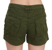 Mini Shorts 100% Cotone Vita Media Verde-IT40/S