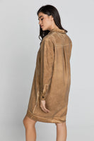 CONQUISTA FASHION - Original Tencel Taupe Shirt Dress