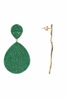 MONTE CARLO - Original Earrings Gold Emerald Zircon