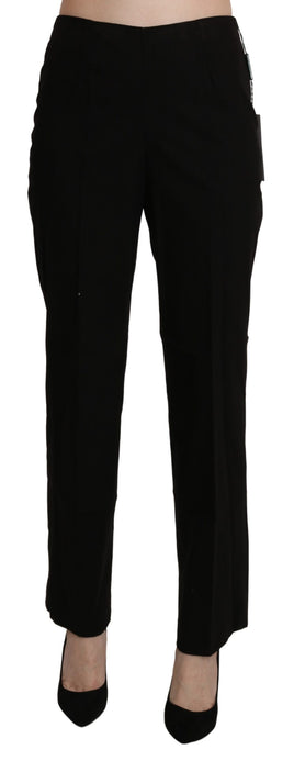 Pantalone Abito Nero Vita Alta Dritto-IT44/L