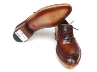 Paul Parkman Men's Side Handsewn Split-Toe Brown Oxfords (ID#054-BRW)