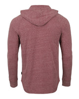 ZIMEGO Men's Long Sleeve Henley Raglan Hoodie With Kangaroo Pocket