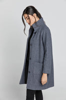 CONQUISTA FASHION - Original Wool Blend Grey Mélange Coat