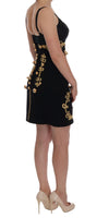 Abito A-Line Nero Lana Stretch Oro-IT38/XS