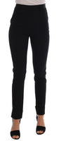 Pantaloni leggings elasticizzati neri-IT38/XS