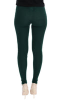 Collant elasticizzato in cashmere verde-IT36/XXS