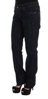 Jeans elasticizzati taglio dritto in cotone blu-W34