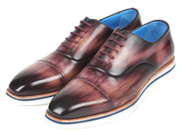 Paul Parkman Men's Smart Casual Oxfords Purple Leather (ID#185-PRP-LTH)