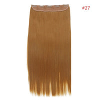 Original Synthetic Clip in Hair Extension Ombre Bayalage Long Straight Flase Hair Pieces for Women 24" 5clips One Piece 3/4 Head