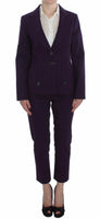 Abito Blazer Cappotto A Righe Viola A Righe-IT48/XL