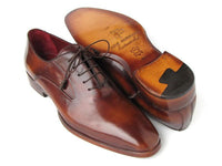 Paul Parkman Plain Toe Brown Calfskin Oxfords (ID#019-BRW)