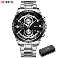 CURREN Creative Design Watches Men Luxury Casual Quartz Wristwatch With Stainless Steel Chronograph Sport Watch Male Clock