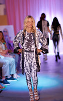 SHARON TATEM LLC - Original Oriental Long Sleeve Satin Kimono Black and White