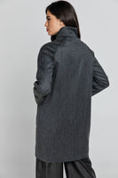 CONQUISTA FASHION - Original Wool Blend Dark Grey Coat