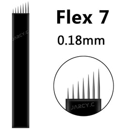 100pcs 0.18mm Lamina Tebori Flex Microblading 12 14 16 18 U Shape Tattoo Needles for Permanente Makeup Eyebrow Blades Manual Pen