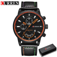 CURREN Men's Casual Sport Quartz Watch Mens Watches Top Brand Luxury Quartz-Watch Leather Military Watch Wrist Male Clock Drop