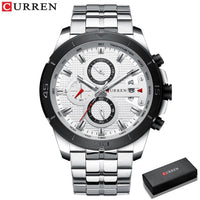 CURREN Business Men Watch Luxury Brand Stainless Steel Wrist Watch Chronograph Army Military Quartz Watches Relogio Masculino