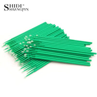 100pcs/Bag Durable Micro Disposable Eyelash Extension Makeup Brushes Individual Applicators Mascara Removing Tools Swabs