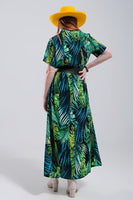 Q2 - Original Maxi Shirt Dress in Tropical Print