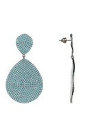 MONTE CARLO - Original Earring Aqua Blue Silver