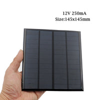 10pcs Solar Panel 12V Car RV Batteries 12VDC 150mA 160mA 167mA 208mA 250mA 83mA 278mA 18V Mini Solar Battery Charger