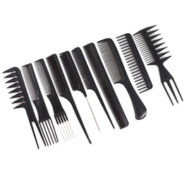 10Pcs Hair Comb Hairdresser Brush Black Plastic Hair Brushes Hair Styling Tail Comb Mini Protalbe Salon Hair Dressing Tools