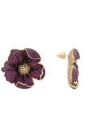 LATELITA - Original Poppy Flower Red Earring Gold