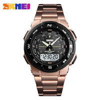 SKMEI Men Watch Fashion Quartz Sports Watches Stainless Steel Strap Men Watches Top Brand Luxury Business Waterproof Wrist Watch